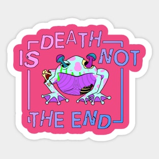 Death is Not the End: Cyan and Pink Sticker